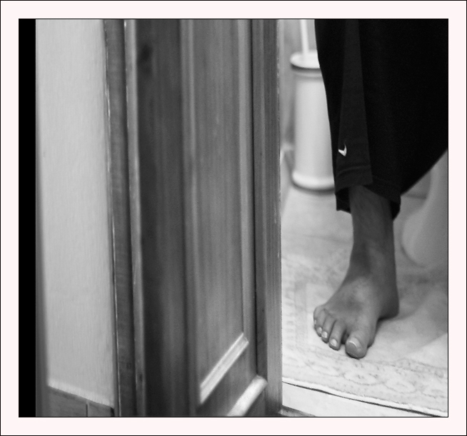 Freitag in der Toilette (Avtoprtret Werbung oder Nike)