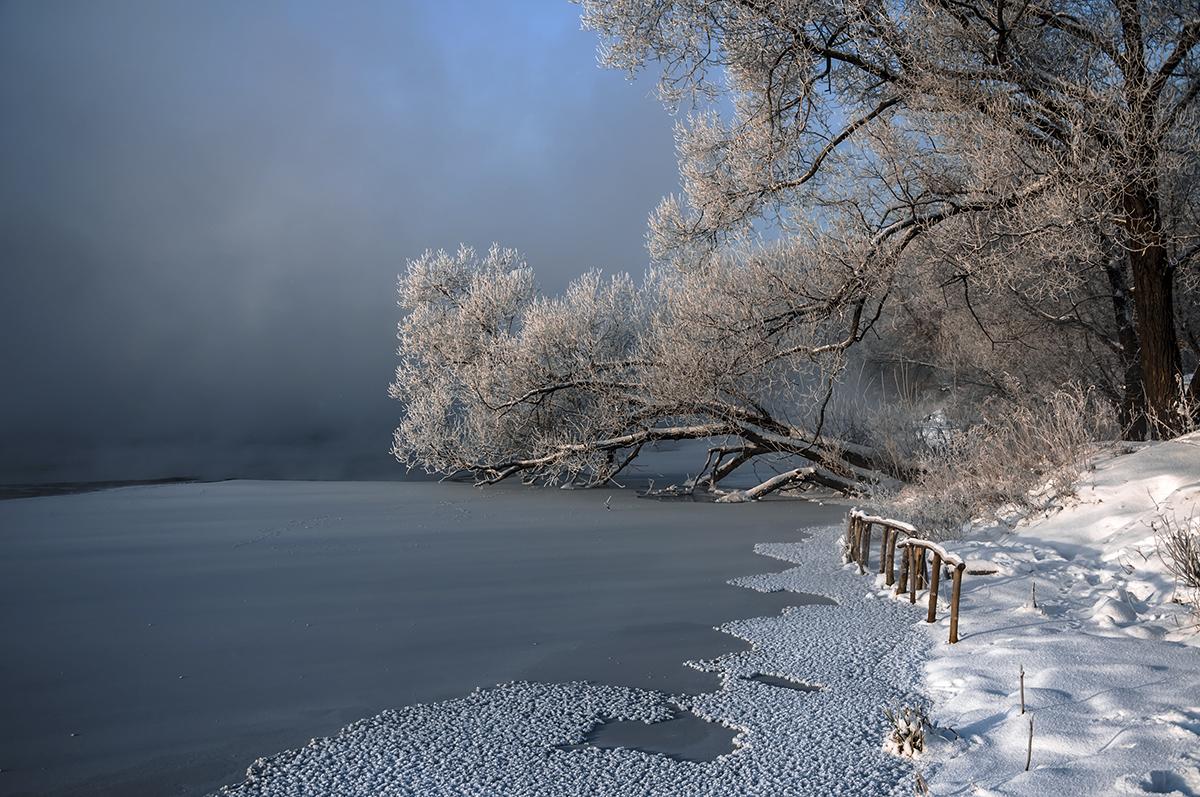 Frosty Morgen des Tages