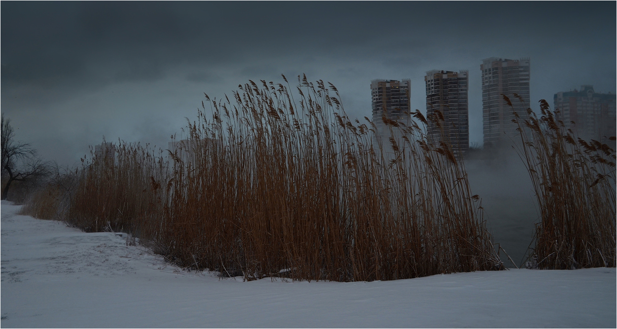 Februar in der südlichen Stadt