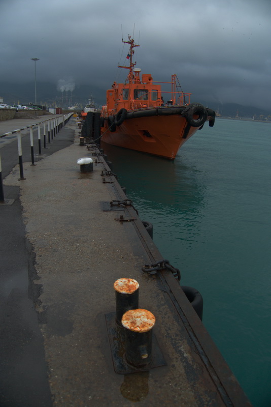 Landschaft mit Poller