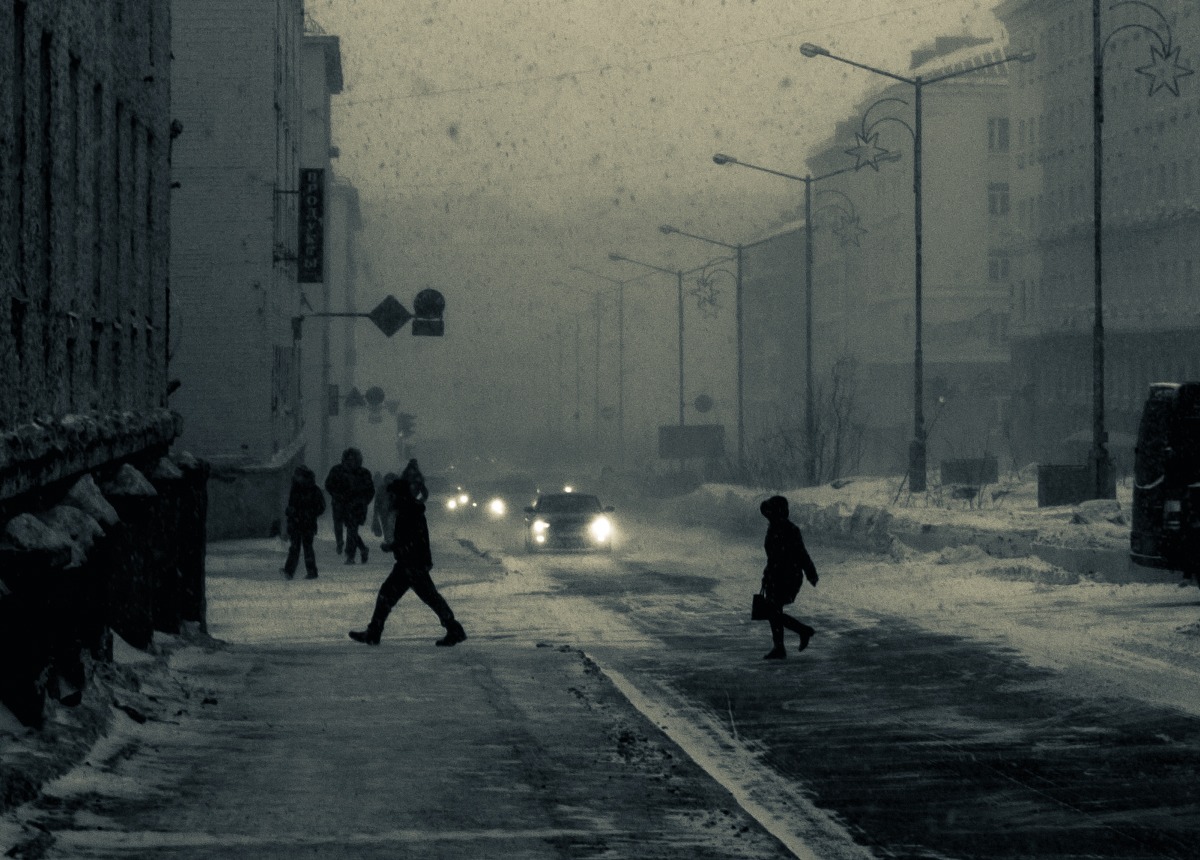 der vierte Tag der Schneesturm ..