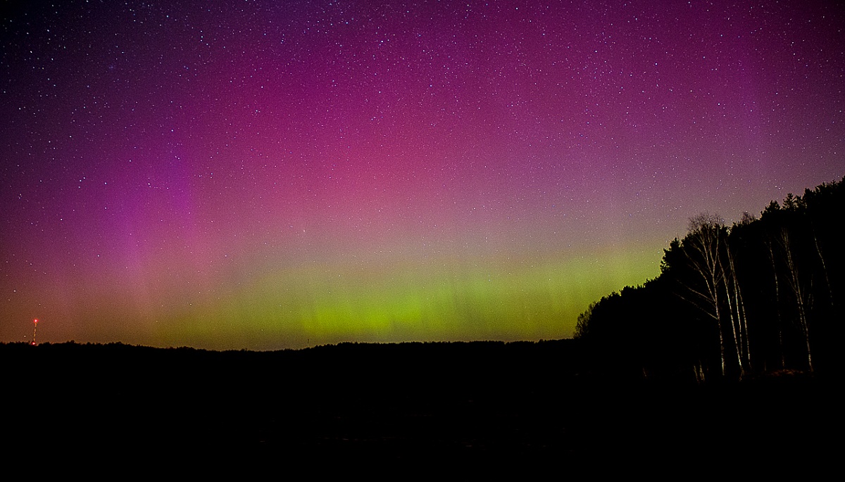 Northern Lights in der Nähe von Minsk