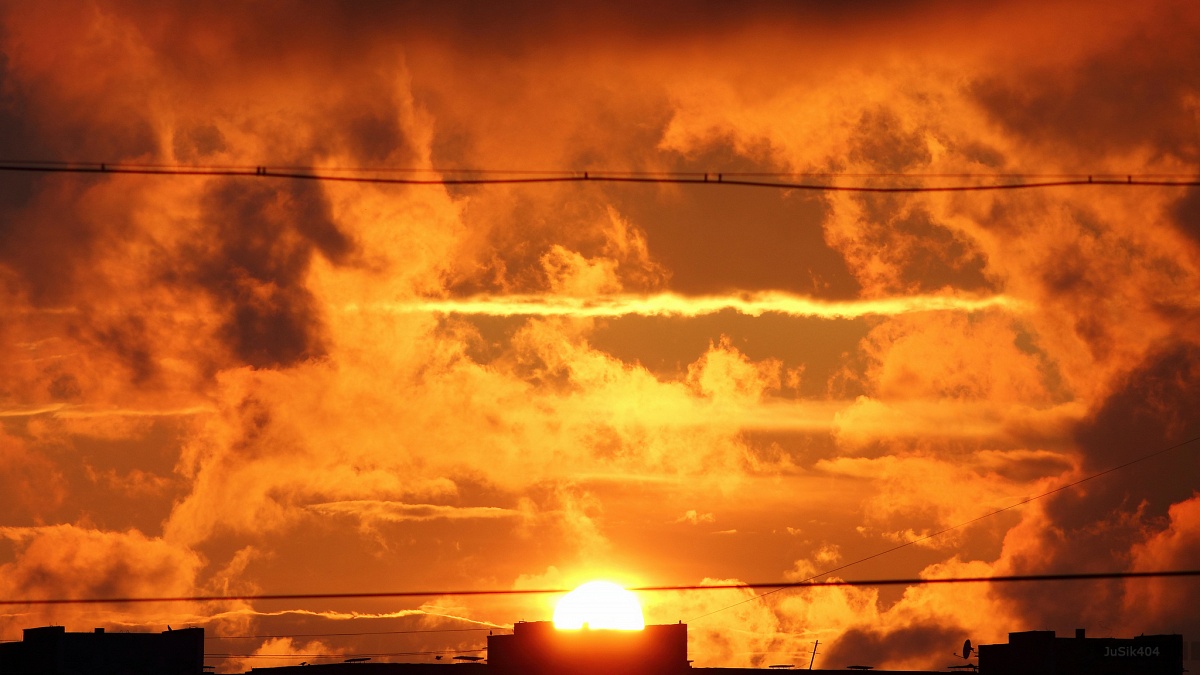 Im vergangenen März Sonnenuntergang