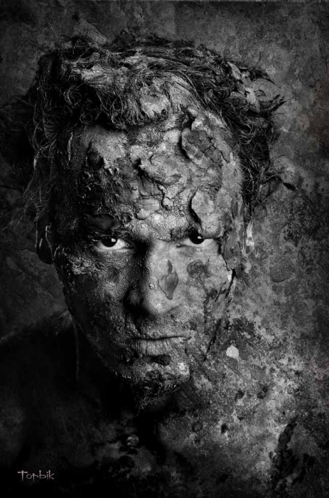 Blick aus der Dunkelheit