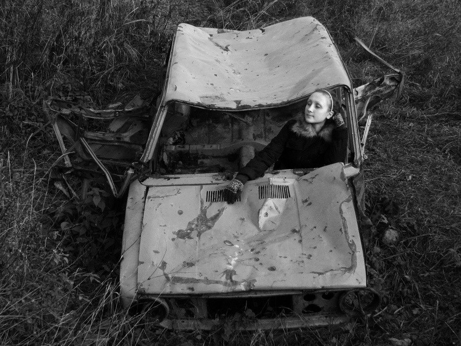 mein Cabrio in Eile in Richtung Sonne