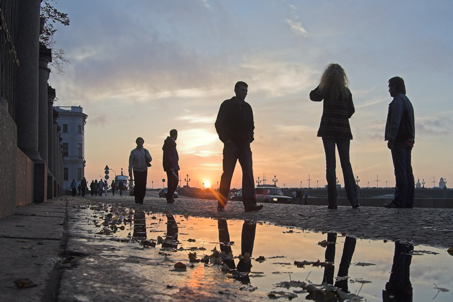 Herbst Sonnenuntergang von St. Petersburg