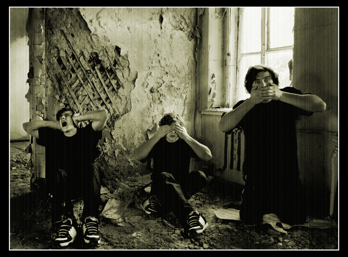 Nicht zu hören, nicht sehen, sprechen keine ...