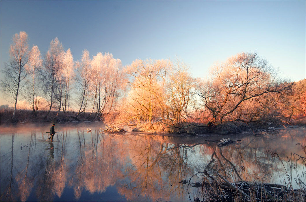 Jagd frostigen Morgen