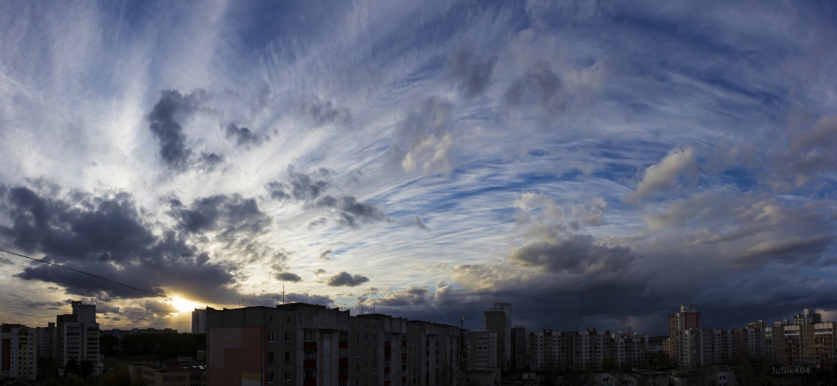 Kalten Himmel Sonnenuntergang.