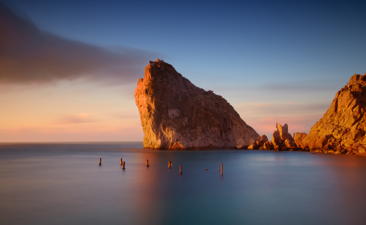 Gegen Morgen Strahlen der Freiheit