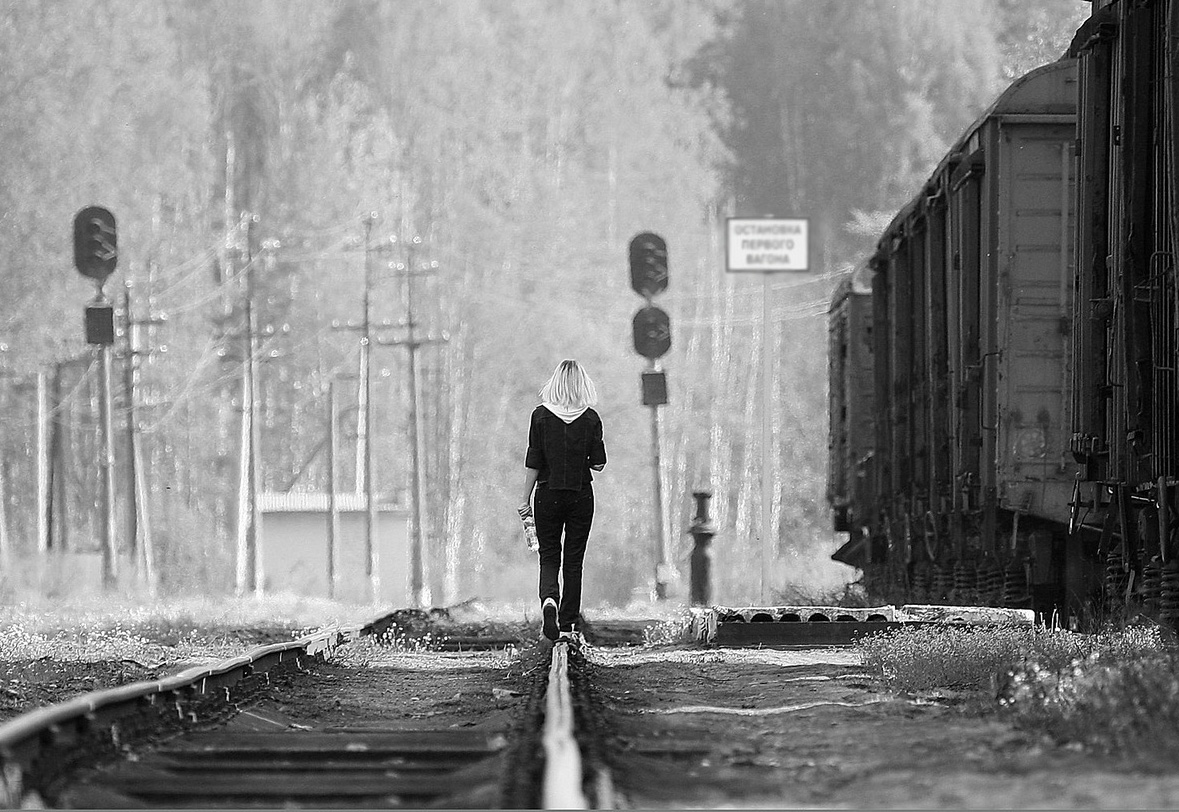 Gehen Sie auf der Strecke