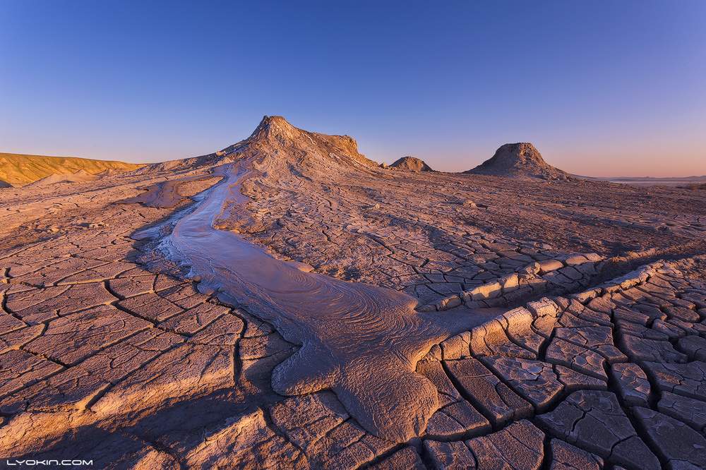 Schlammvulkanen in Aserbaidschan