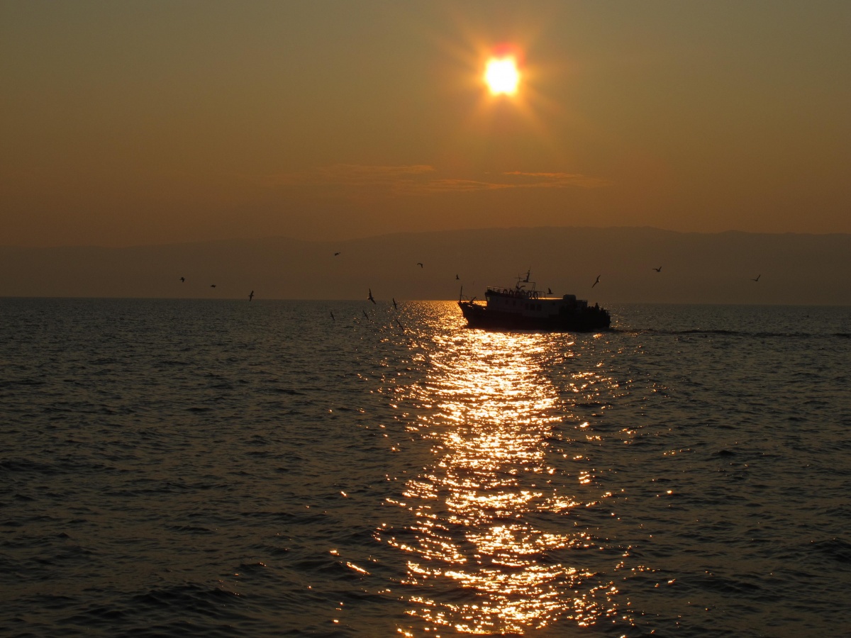 Sonnenuntergang auf der Insel