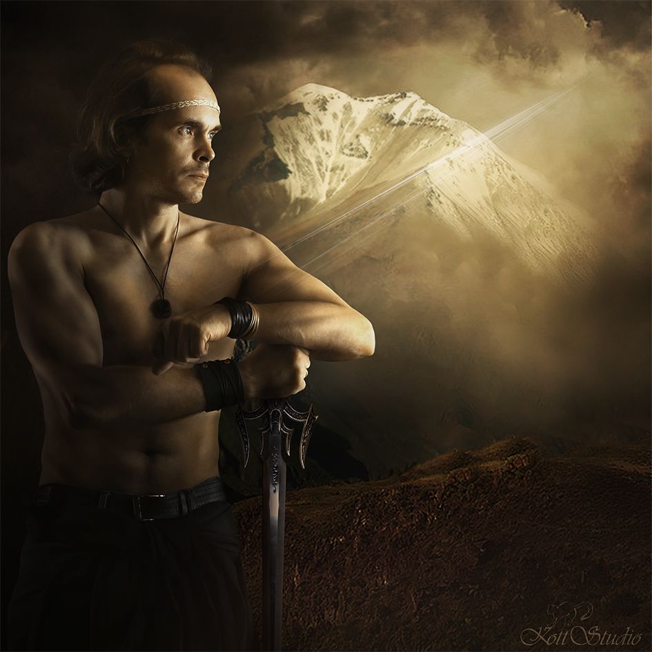 An der Spitze des Berges