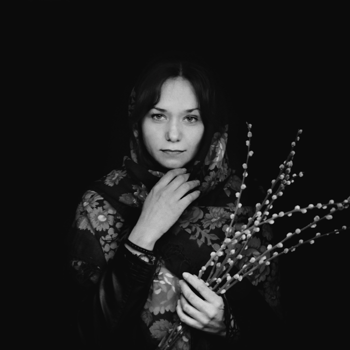 Porträt von einem Taschentuch