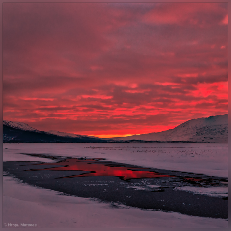 Polar Sonnenuntergang