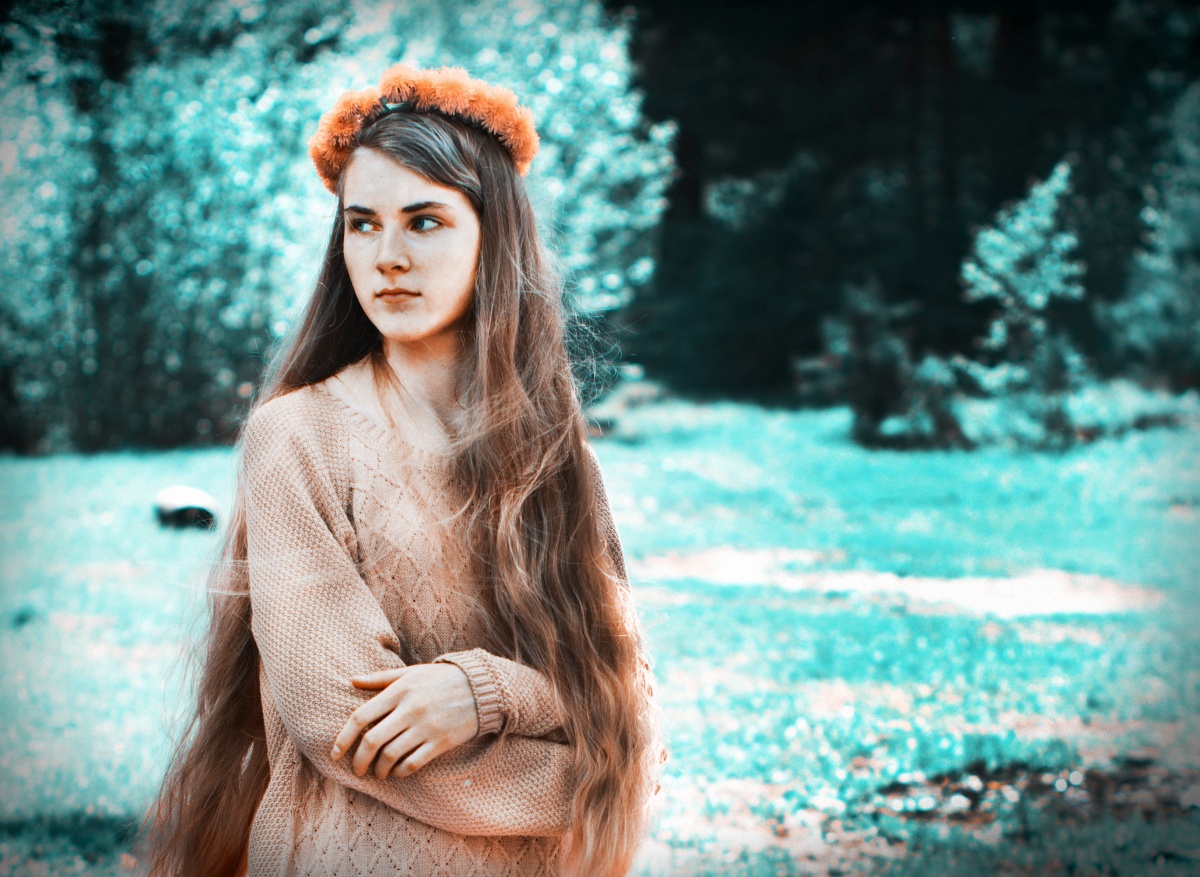 Winter-Prinzessin in der Sommerhitze.