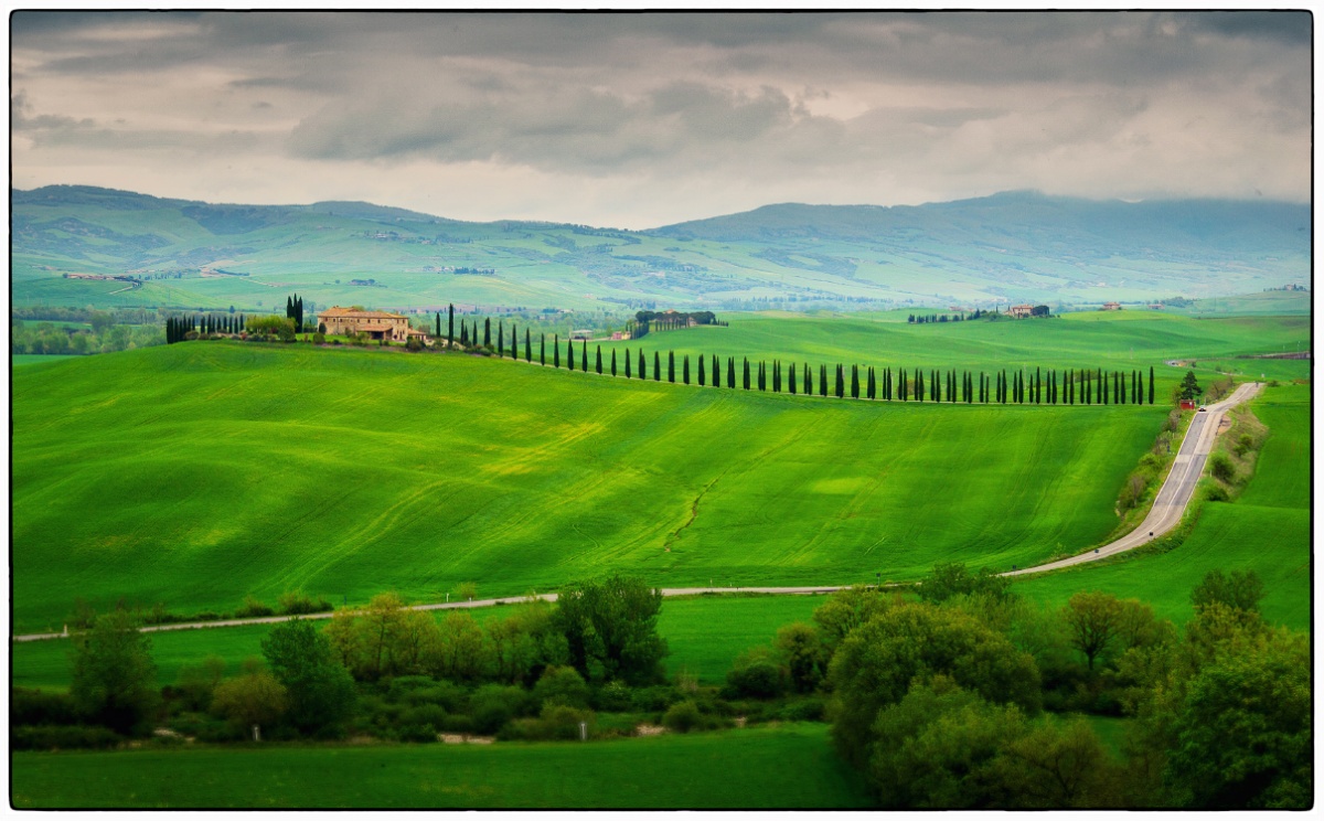 Abend malen das Val d  'Orcia