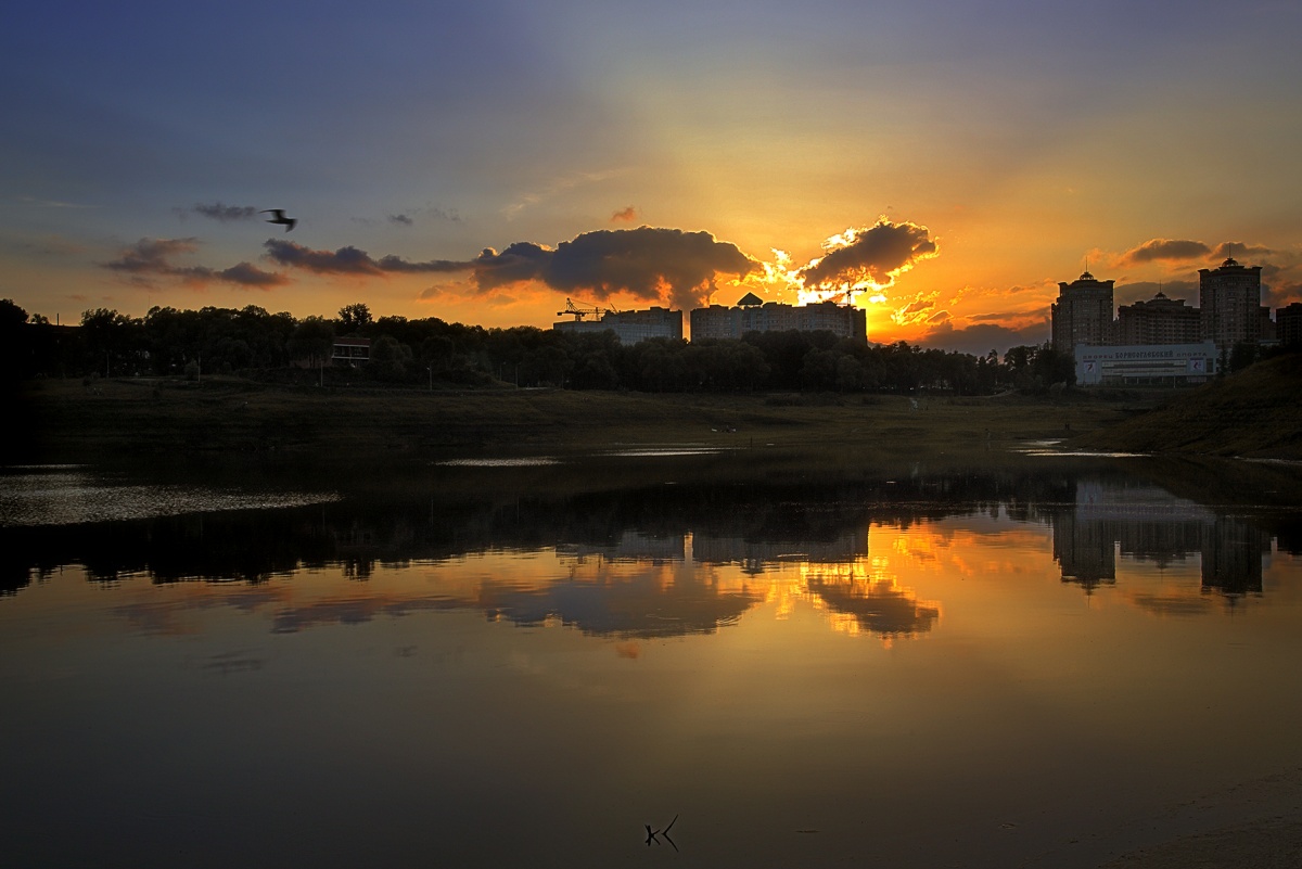 Sonnenuntergang über dem See ... 6.