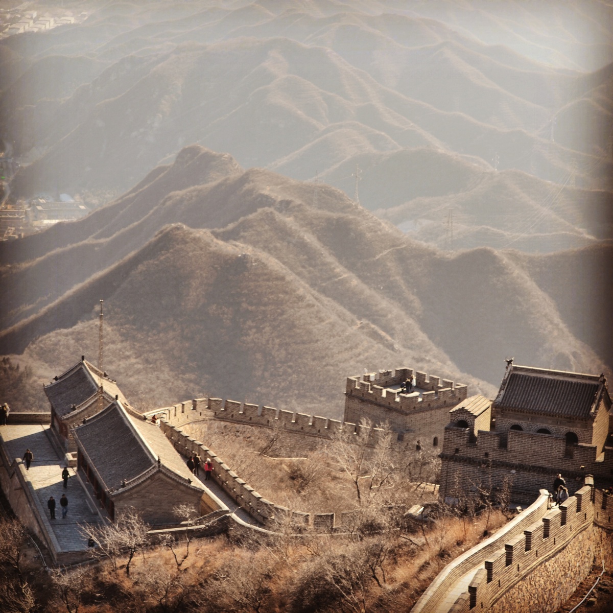 Blick von der Spitze der Great Wall of China