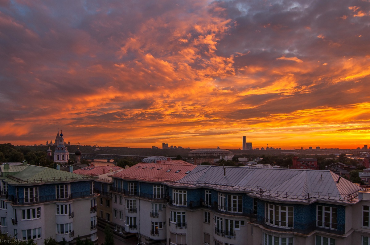 Brennender Sonnenuntergang