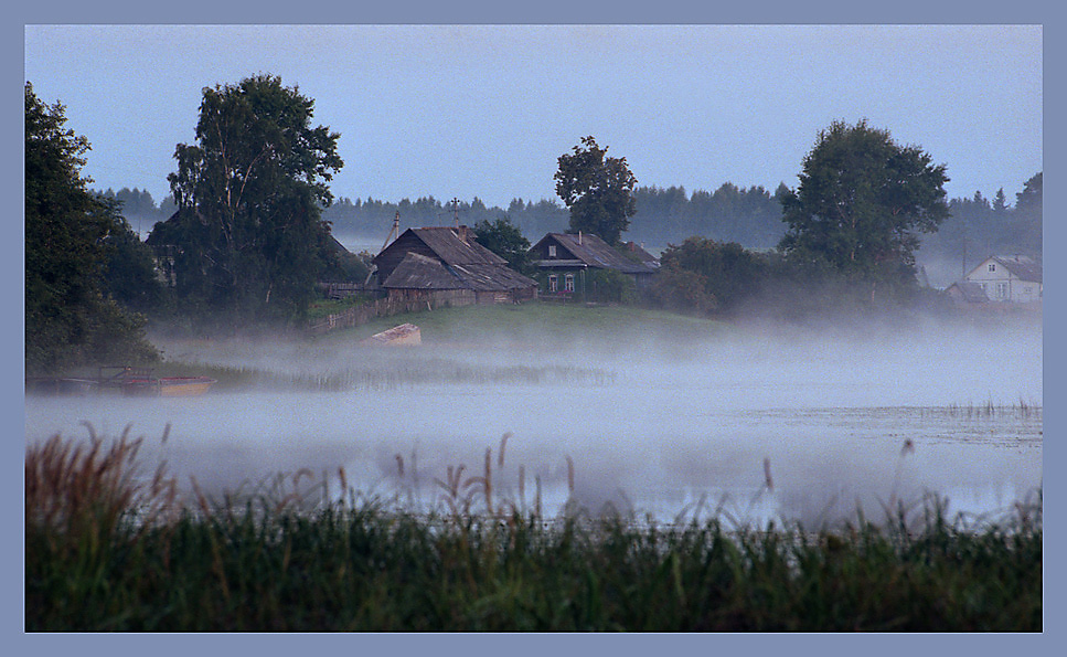 Am frühen Morgen auf dem Fluss Kuban