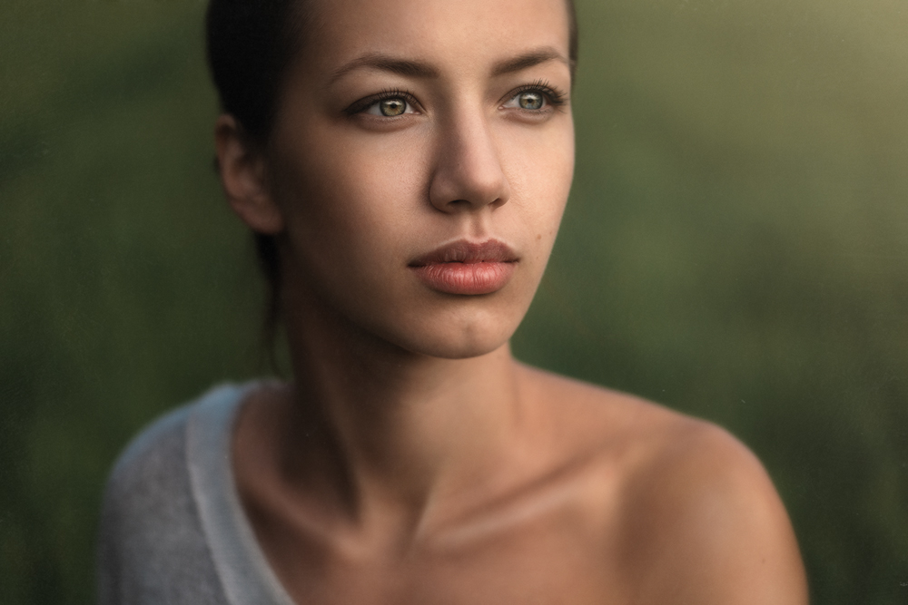 Portrait bei Sonnenuntergang