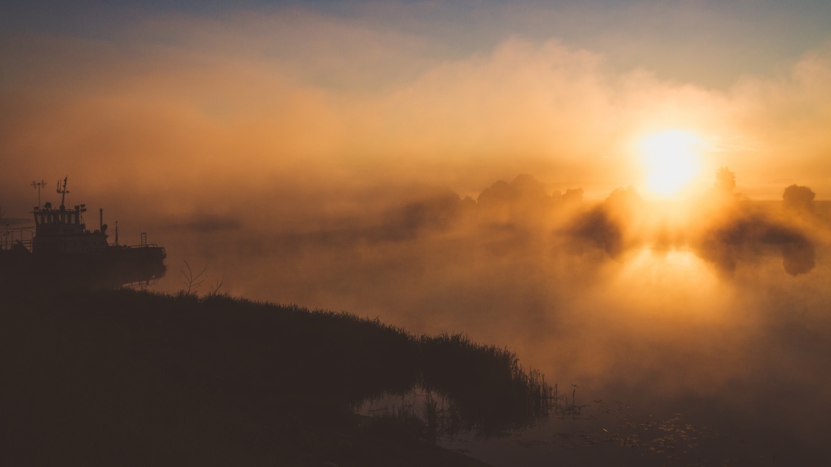 Nebel am frühen Morgen.