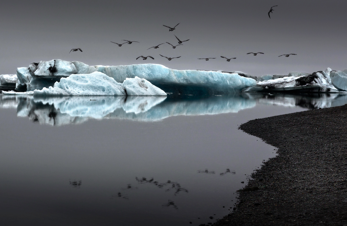 Blue ice Island