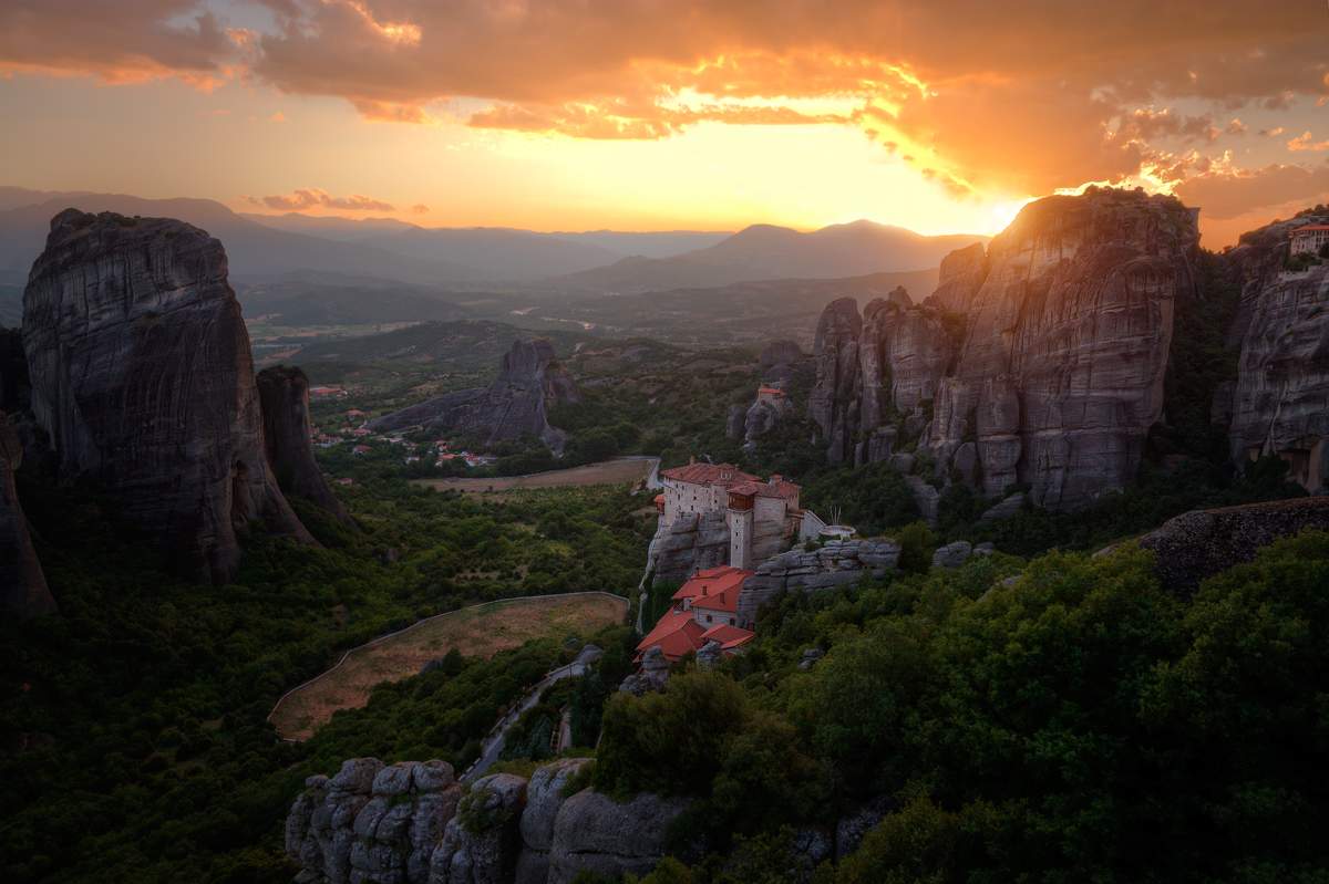 Sonnenuntergang in Meteora