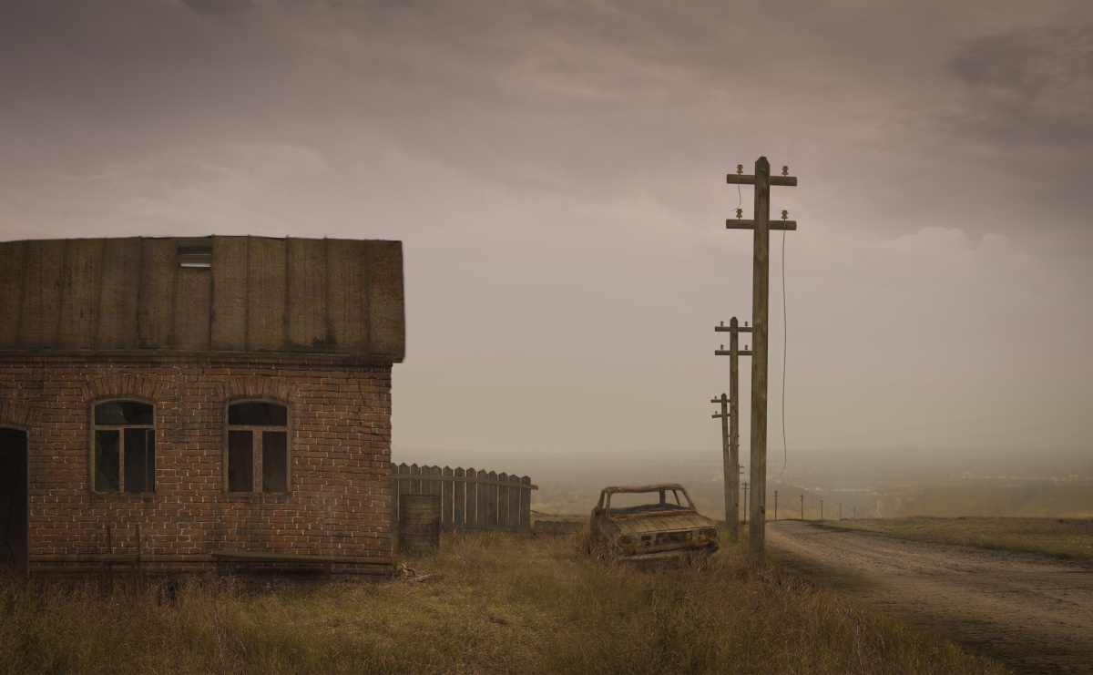 Haus in der Nähe der Straße