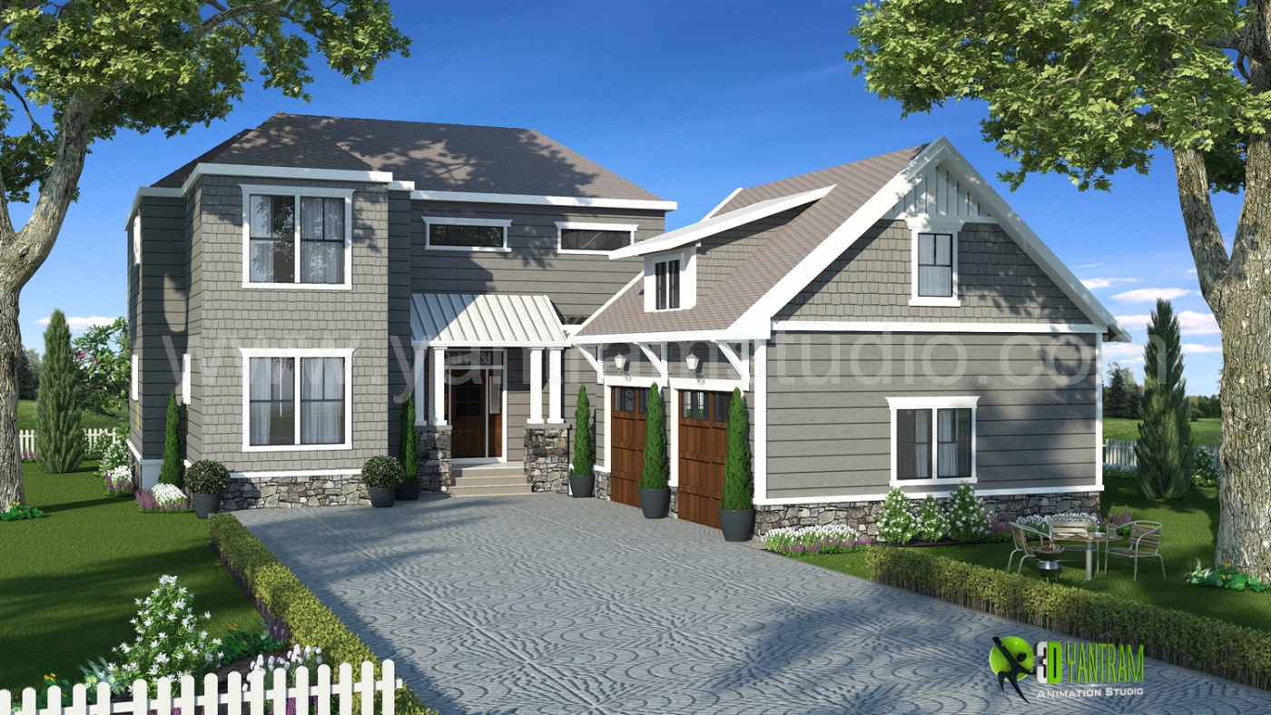 3D-Rendering-Exterior Home Design