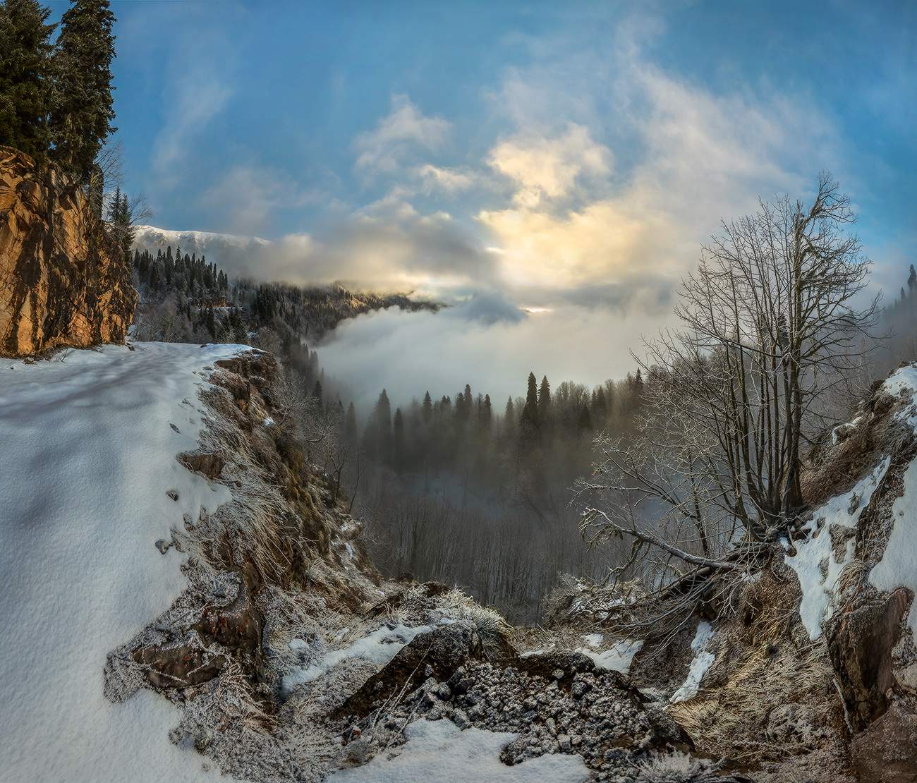 Warten auf die Nebel löscht.