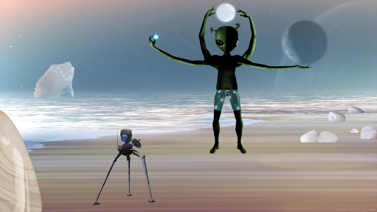 Sun in den grünen Palmen