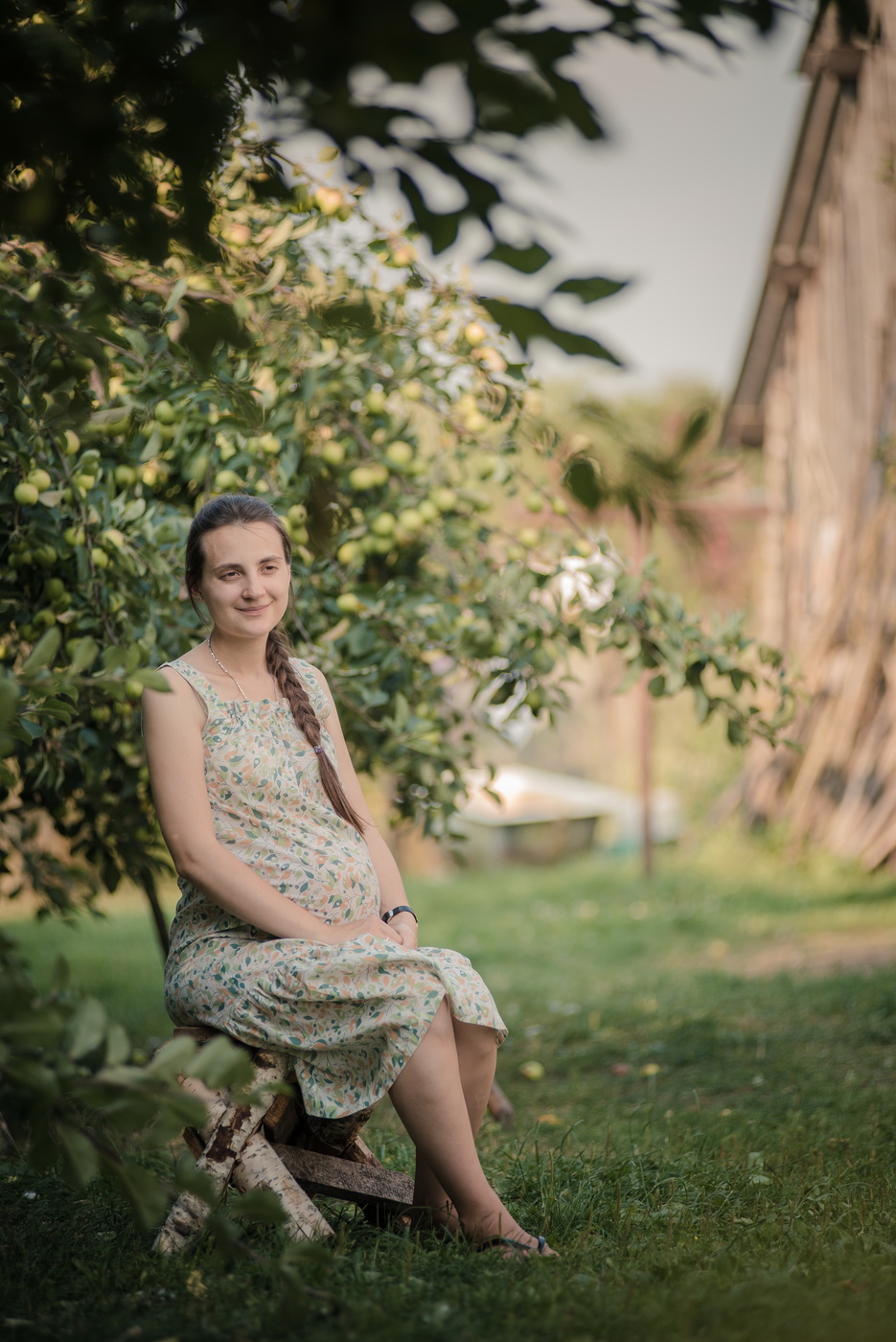 Gut im Dorf im Sommer