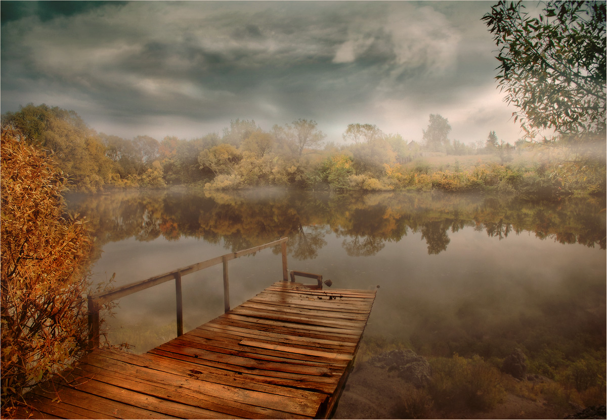 Durch einen weichen Nebel umgeben