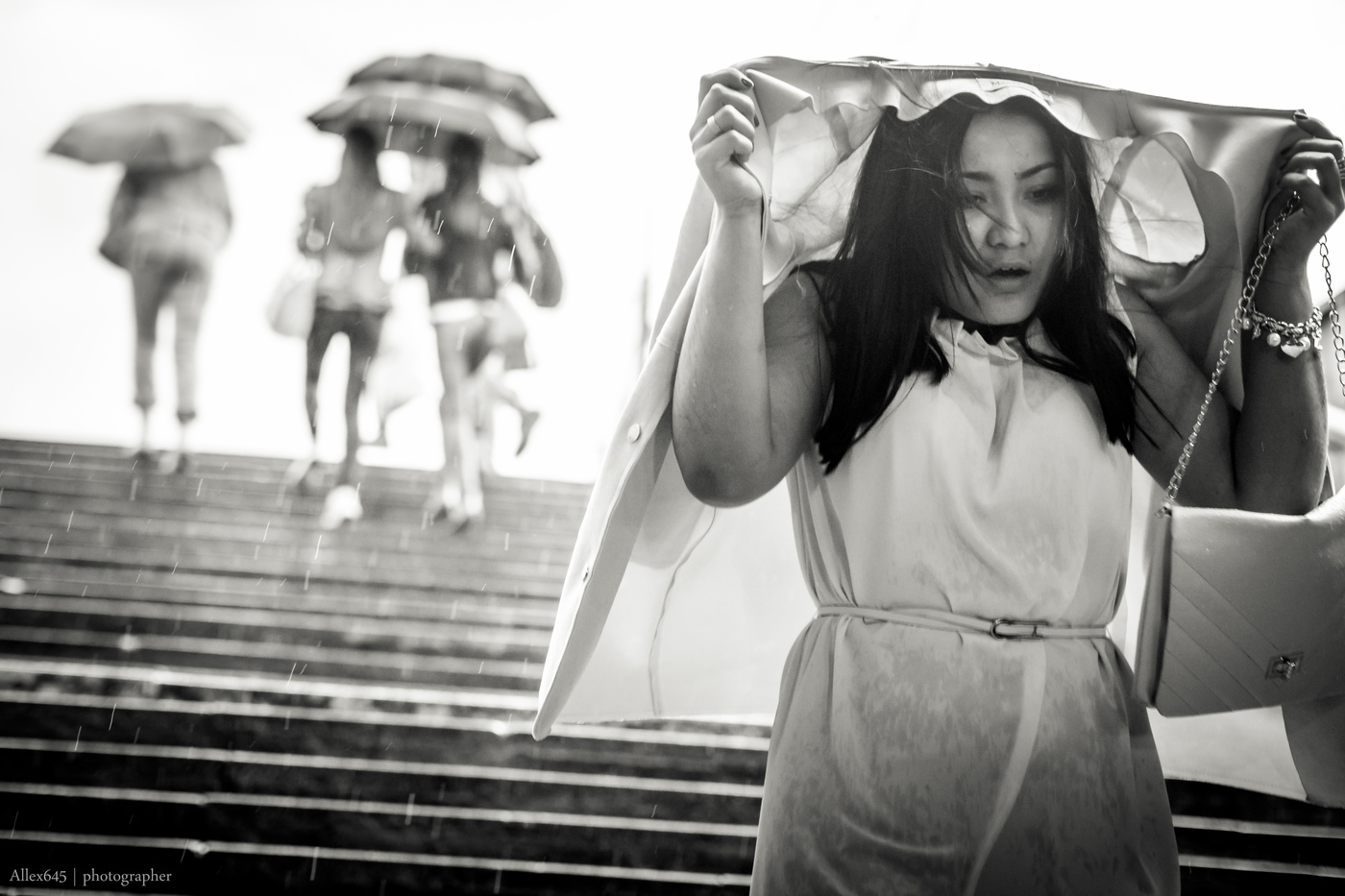 Straße Foto. Moskau. Sommer regen.