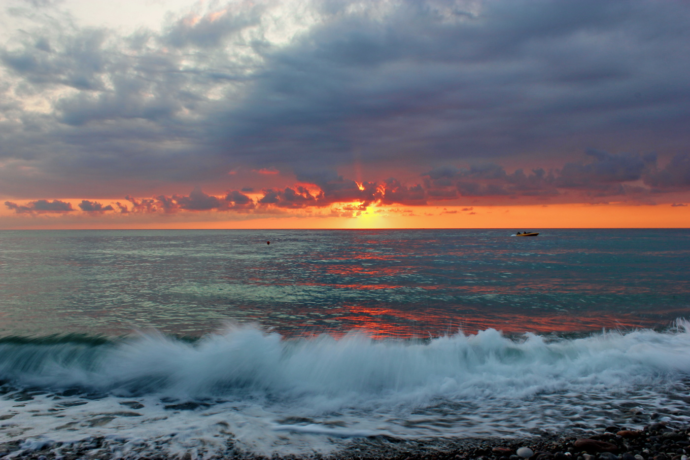 Schwarze Meer in die Obhut des Tages