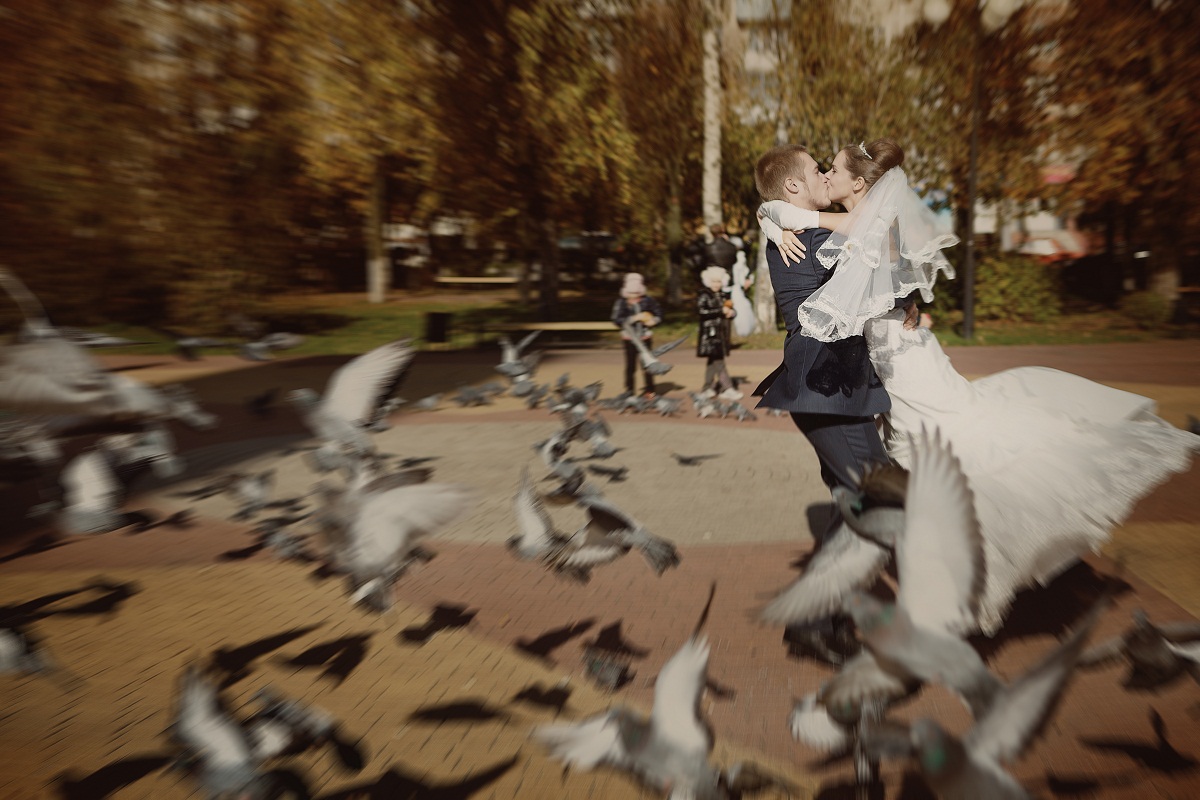 Die Braut und Bräutigam