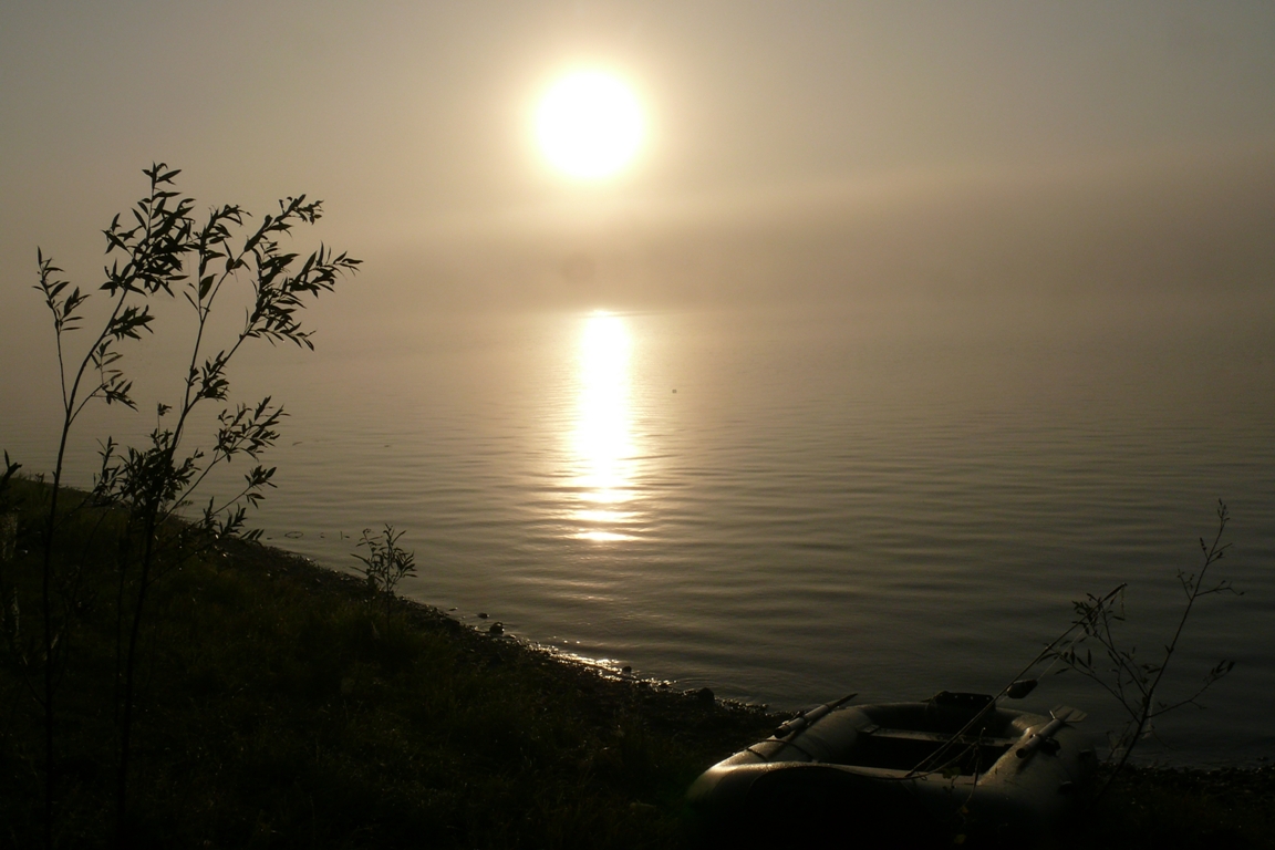 ** Morgen auf dem Jenissej