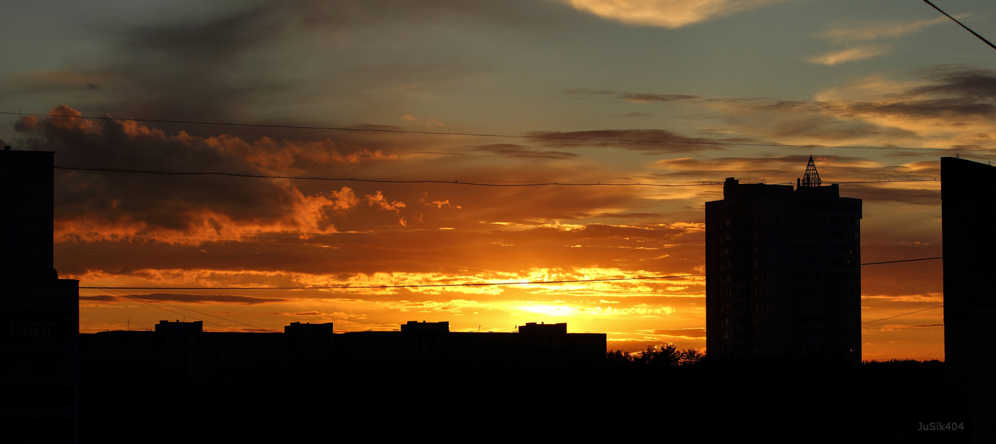 Herbst Sonnenuntergang im September