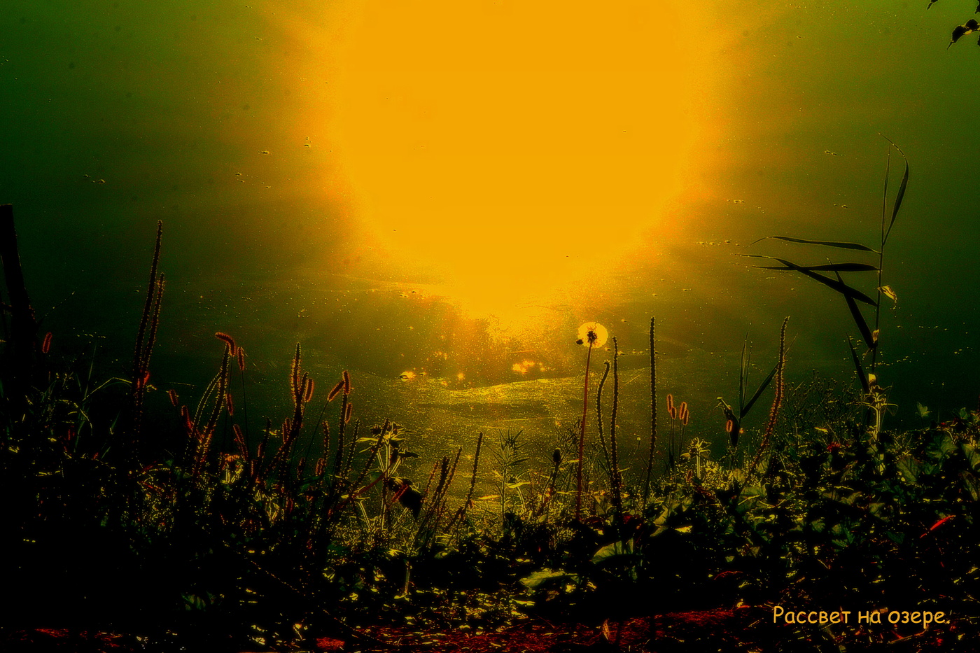 Dämmerung auf dem See.