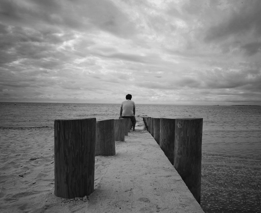 Wieder, ich warte ... Herbst kalt