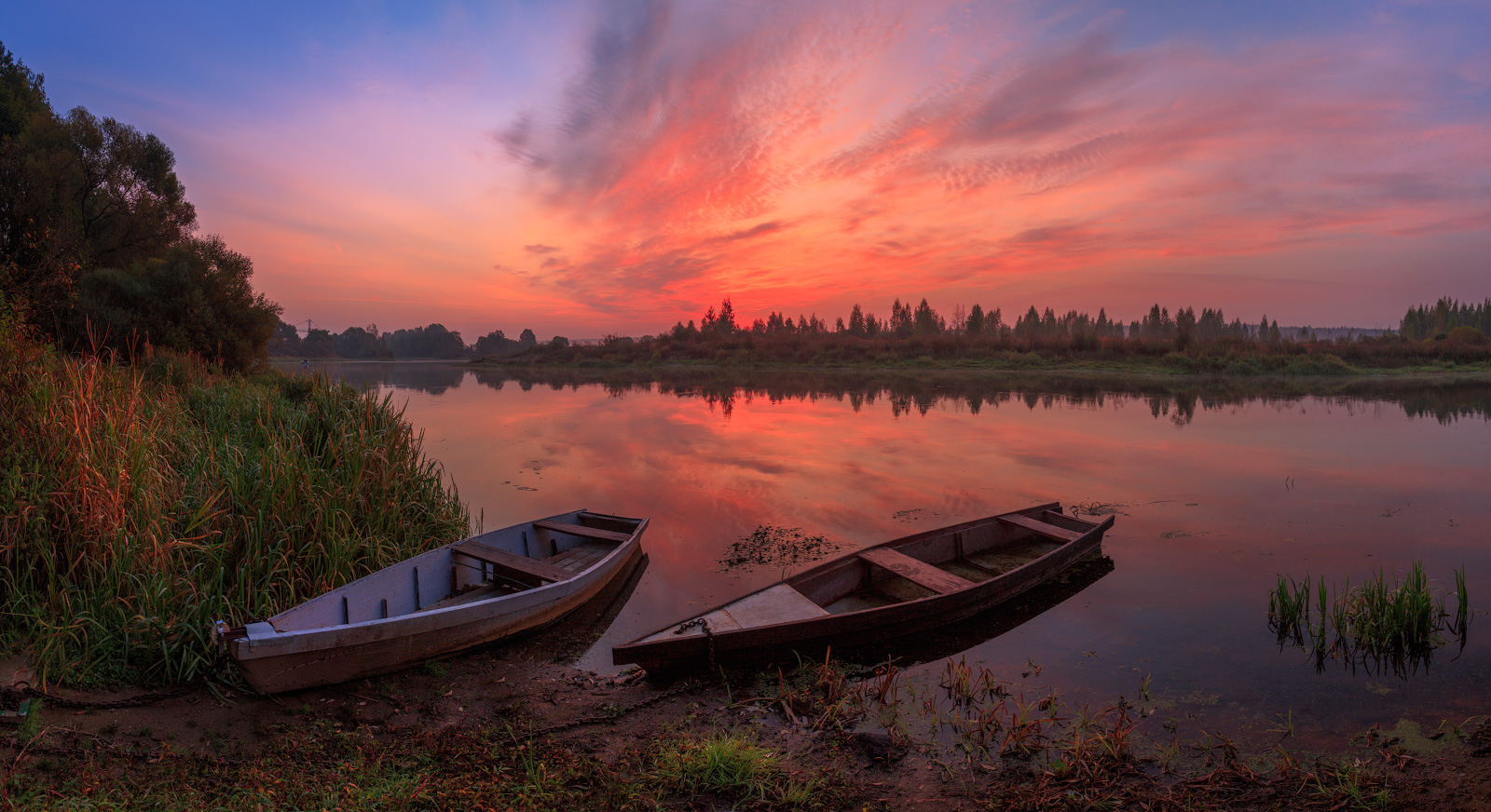 Landschaft mit Saatgut Töpfe in der Morgendämmerung