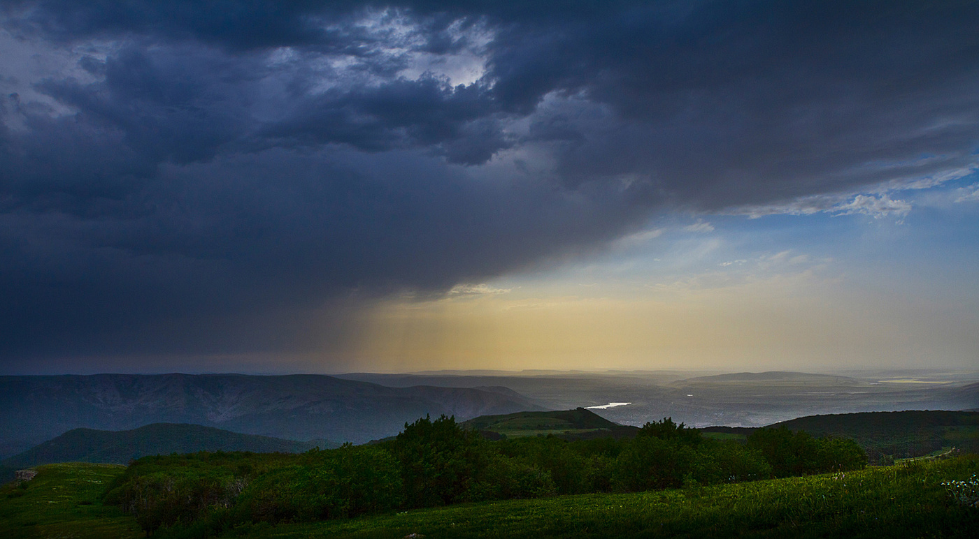 Sonnenuntergang Gewitter.