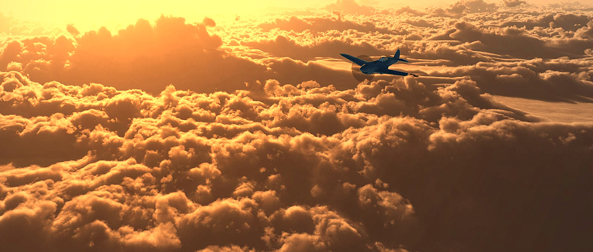 Fliegen über den Wolken ...