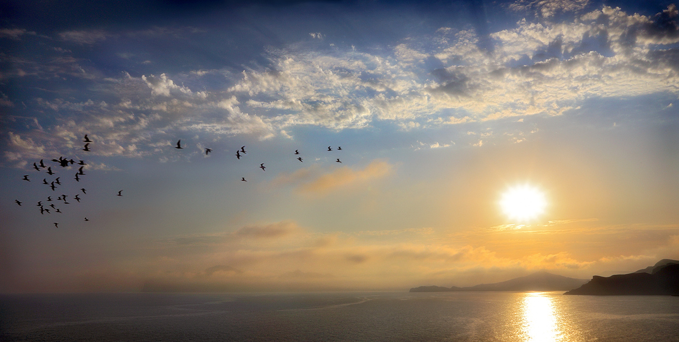 Sonnenuntergangflug ...