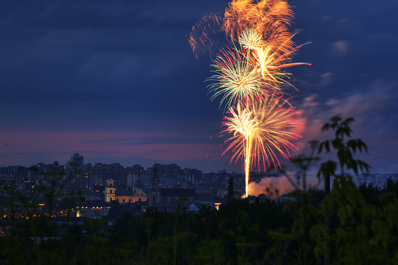 Feuerwerk in Grodno