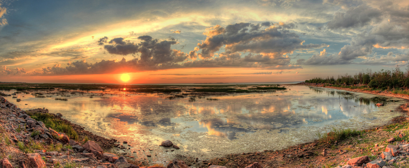 Panorama Sonnenuntergang