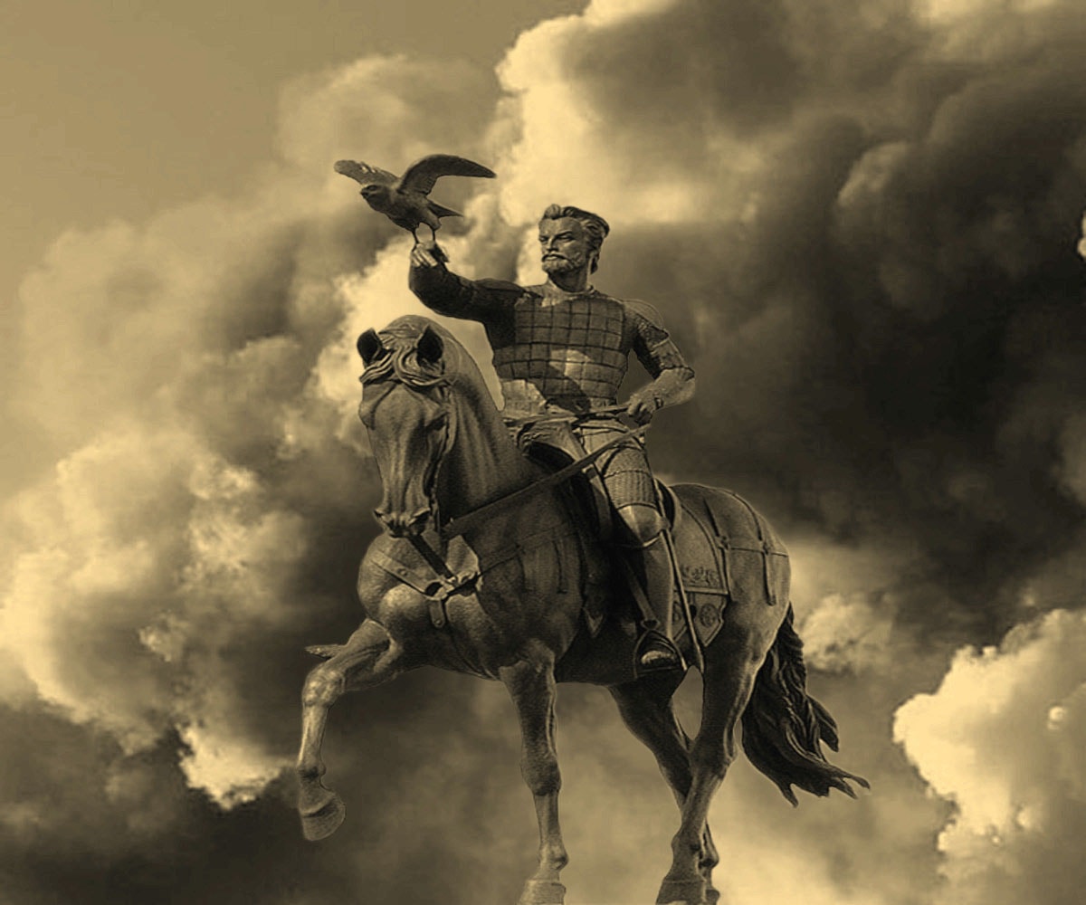 Vitebsk. Denkmal des großen litauischen Prince Olgerd (1296-1377 Zweijahreszeitraum).